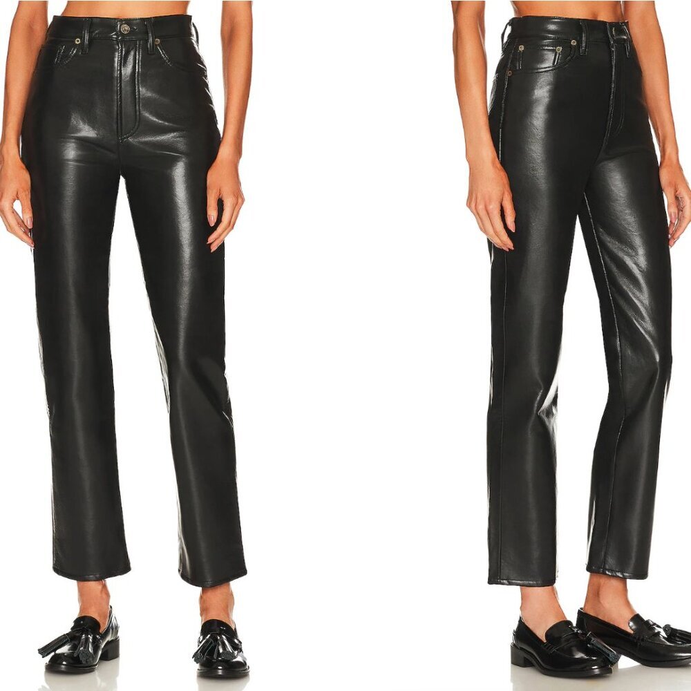Agolde Recycled Leather Fitted 90's - Size 28